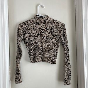 Brandy Melville Cheetah Print Turtle Neck